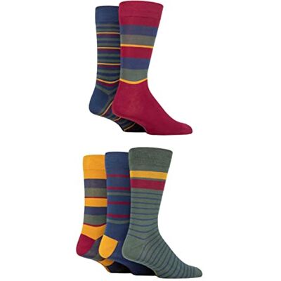 SockShop Chaussettes en bambou naturel pour hommes, colorées et à motifs, taille 40-45, lot de 5 - Publicité SockShop Chaussettes en bambou naturel pour hommes, colorées et à motifs, taille 40-45, lot de 5 - Publicité