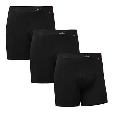 DANISH ENDURANCE Boxers Hommes en Coton, Lot de 3, 6 ou 10, Noir À Poche, 2XL - Publicité DANISH ENDURANCE Boxers Hommes en Coton, Lot de 3, 6 ou 10, Noir À Poche, 2XL - Publicité