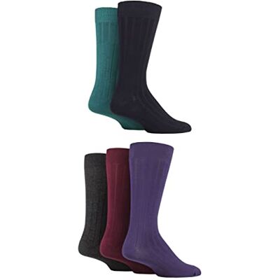 SockShop Chaussettes en bambou naturel pour hommes, colorées et à motifs, taille 40-45, lot de 5 - Publicité SockShop Chaussettes en bambou naturel pour hommes, colorées et à motifs, taille 40-45, lot de 5 - Publicité