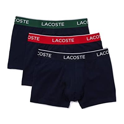 Lacoste Boxer Homme Lot de 3 , Marine/Vert-rouge-marine, L - Publicité Lacoste Boxer Homme Lot de 3 , Marine/Vert-rouge-marine, L - Publicité