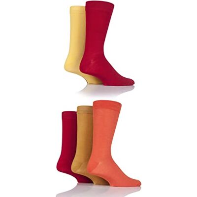SockShop Chaussettes en bambou naturel pour hommes, colorées et à motifs, taille 40-45, lot de 5 - Publicité SockShop Chaussettes en bambou naturel pour hommes, colorées et à motifs, taille 40-45, lot de 5 - Publicité