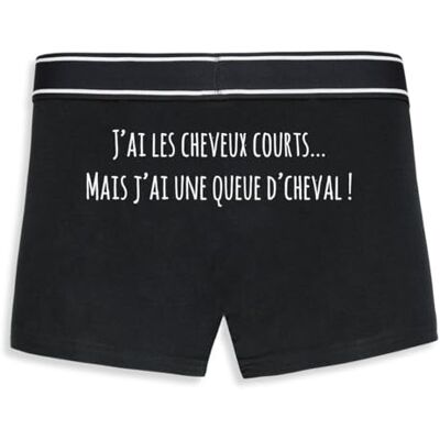 La French Touch Boxer Homme Humour J’AI Les Cheveux Courts mais Une Queue d’Cheval Confectionné en France Caleçon Homme Drole et Rigolo Cadeau Humour Anniversaire Original - Publicité La French Touch Boxer Homme Humour J’AI Les Cheveux Courts mais Une Queue d’Cheval Confectionné en France Caleçon Homme Drole et Rigolo Cadeau Humour Anniversaire Original - Publicité