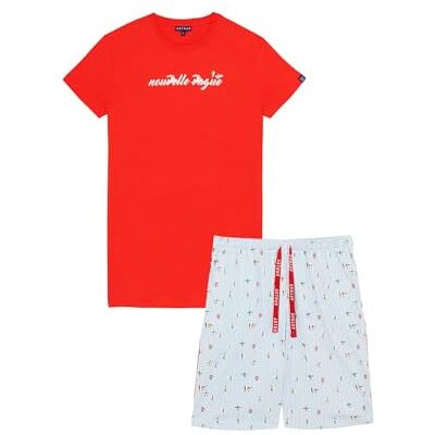 ARTHUR Pyjama Court Homme 100% Coton Jersey Ensemble Manches Courtes & Short à Motifs Surf Rouge et Bleu Léger, Doux et Respirant Taille XL - Publicité ARTHUR Pyjama Court Homme 100% Coton Jersey Ensemble Manches Courtes & Short à Motifs Surf Rouge et Bleu Léger, Doux et Respirant Taille XL - Publicité