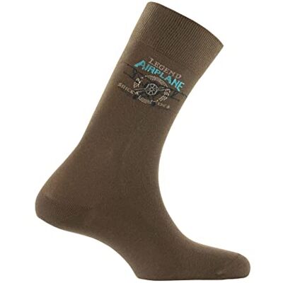 Kindy Mi-chaussettes en coton Aviateur MADE IN FRANCE couleur Marron Pointure 39-42 - Publicité Kindy Mi-chaussettes en coton Aviateur MADE IN FRANCE couleur Marron Pointure 39-42 - Publicité