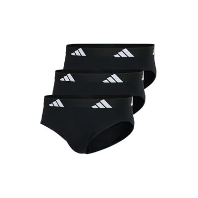 Adidas Lot de 3 Slips Coton Active Flex sous-vêtements Confortables, Noir (000), S - Publicité Adidas Lot de 3 Slips Coton Active Flex sous-vêtements Confortables, Noir (000), S - Publicité