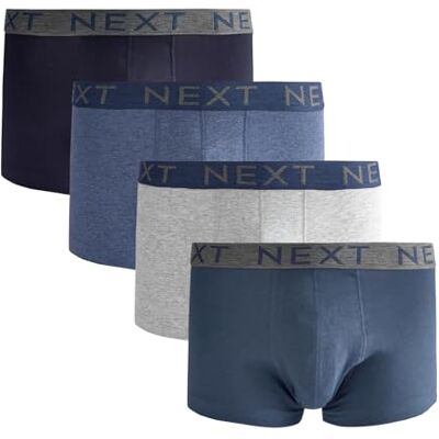 NEXT, Lot de Boxers Essentiels pour Homme, Taille Basse, avec Ceinture Bleus, S - Publicité NEXT, Lot de Boxers Essentiels pour Homme, Taille Basse, avec Ceinture Bleus, S - Publicité
