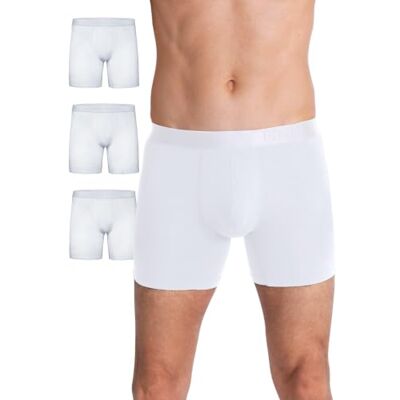 FINN Boxer Homme Modal Lenzing Lot de 3 – Caleçon Homme Respirant, S à 3XL Coupe classique, ceinture douce sans étiquette : un boxer qui tient sans serrer – 5 coloris dont couleur chair, S à 3XL - Publicité FINN Boxer Homme Modal Lenzing Lot de 3 – Caleçon Homme Respirant, S à 3XL Coupe classique, ceinture douce sans étiquette : un boxer qui tient sans serrer – 5 coloris dont couleur chair, S à 3XL - Publicité