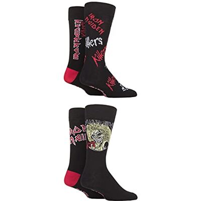 SockShop Hommes Iron Maiden Exclusif à Coffret cadeau Rock et Lourd Métal Chaussettes en coton Paquet de 4 Noir 46-48 - Publicité SockShop Hommes Iron Maiden Exclusif à Coffret cadeau Rock et Lourd Métal Chaussettes en coton Paquet de 4 Noir 46-48 - Publicité