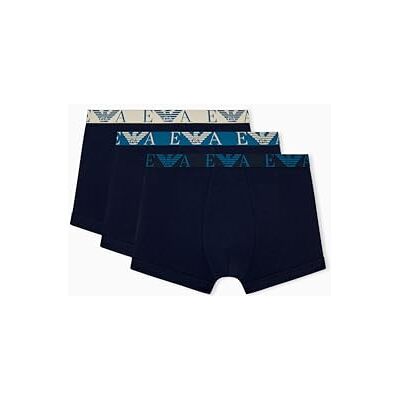 Emporio Armani Men's Bold Monogram 3-Pack Trunk Blue L - Publicité Emporio Armani Men's Bold Monogram 3-Pack Trunk Blue L - Publicité