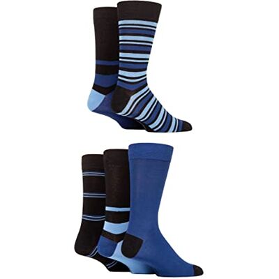 SockShop Chaussettes en bambou naturel pour hommes, colorées et à motifs, taille 40-45, lot de 5 - Publicité SockShop Chaussettes en bambou naturel pour hommes, colorées et à motifs, taille 40-45, lot de 5 - Publicité