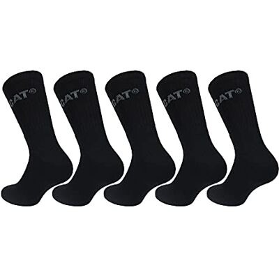 Caterpillar Performance Socks 5 paires de chaussettes pour hommes, fil de coton d'excellente qualité, semelle intérieure et cou-de-pied en éponge, bout et talon renforcés (Noir, 47-50) - Publicité Caterpillar Performance Socks 5 paires de chaussettes pour hommes, fil de coton d'excellente qualité, semelle intérieure et cou-de-pied en éponge, bout et talon renforcés (Noir, 47-50) - Publicité