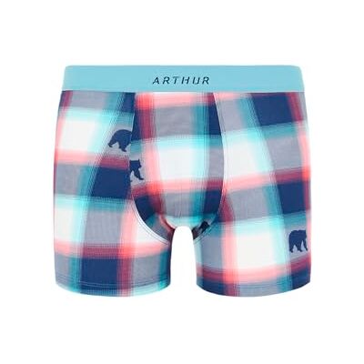 ARTHUR Boxer Homme Coton Bio Stretch et Doux Confort et Maintien Optimal (FR/ES, Alpha/Lettres, TG, Taille Normale, Taille Normale, Ours Carreaux Marine) - Publicité ARTHUR Boxer Homme Coton Bio Stretch et Doux Confort et Maintien Optimal (FR/ES, Alpha/Lettres, TG, Taille Normale, Taille Normale, Ours Carreaux Marine) - Publicité