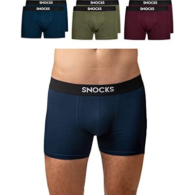 Snocks Boxer Homme Lot de 6 – Caleçon en Coton Bio Certifié GOTS – Slip Confort sans Étiquette, Ne S’enroule Pas, Ne Coupe Pas – sous Vêtement Respirant Ajustement Parfait Tailles M - Publicité Snocks Boxer Homme Lot de 6 – Caleçon en Coton Bio Certifié GOTS – Slip Confort sans Étiquette, Ne S’enroule Pas, Ne Coupe Pas – sous Vêtement Respirant Ajustement Parfait Tailles M - Publicité