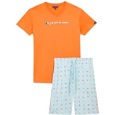 ARTHUR Pyjama Court Homme 100% Coton Jersey Ensemble Manches Courtes & Short à Motifs Camping Vert Léger, Doux et Respirant Taille XXL - Publicité ARTHUR Pyjama Court Homme 100% Coton Jersey Ensemble Manches Courtes & Short à Motifs Camping Vert Léger, Doux et Respirant Taille XXL - Publicité