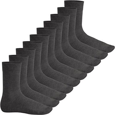 Footstar Chaussettes de coton pour hommes et femmes (10 paires), chaussettes de coton Everyday! anthra 43-46 - Publicité Footstar Chaussettes de coton pour hommes et femmes (10 paires), chaussettes de coton Everyday! anthra 43-46 - Publicité