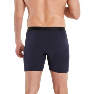 FINN Boxer Anti Transpirant Homme, Caleçon Protection Sueur Fesses Insert absorbant cousu à l'arrière, jambes rallongées de 2 cm. Modal Lenzing doux, ceinture élastique - Publicité FINN Boxer Anti Transpirant Homme, Caleçon Protection Sueur Fesses Insert absorbant cousu à l'arrière, jambes rallongées de 2 cm. Modal Lenzing doux, ceinture élastique - Publicité