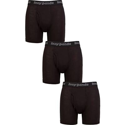 SockShop Lazy Panda Homme Bambou Boxer Shorts Paquet de 3 Noir XXL - Publicité SockShop Lazy Panda Homme Bambou Boxer Shorts Paquet de 3 Noir XXL - Publicité