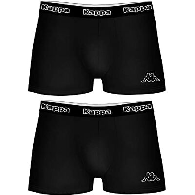 Kappa Homme 2pack Boxers Boxer Not Applicable, Noir (Black ), Small - Publicité Kappa Homme 2pack Boxers Boxer Not Applicable, Noir (Black ), Small - Publicité