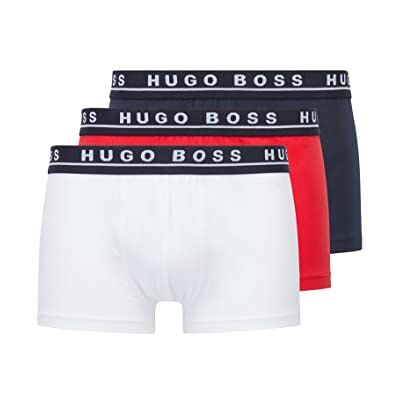 BOSS Hommes Trunk 3P CO/EL Lot de Trois Boxers Courts en Coton Stretch ornés d’Un Logo à la Taille - Publicité BOSS Hommes Trunk 3P CO/EL Lot de Trois Boxers Courts en Coton Stretch ornés d’Un Logo à la Taille - Publicité