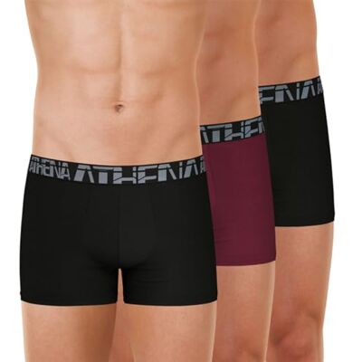 Athena Lot de 3 Boxers Homme 720 Stretch Micro Taille : 5/XL Couleur : Noir-Tanin-Noir - Publicité Athena Lot de 3 Boxers Homme 720 Stretch Micro Taille : 5/XL Couleur : Noir-Tanin-Noir - Publicité