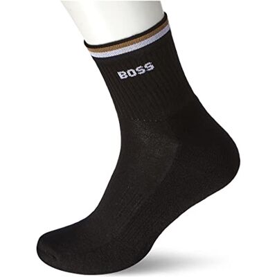 BOSS SH Rib Iconic CC Socquettes, Black1, 43-46 Homme - Publicité BOSS SH Rib Iconic CC Socquettes, Black1, 43-46 Homme - Publicité