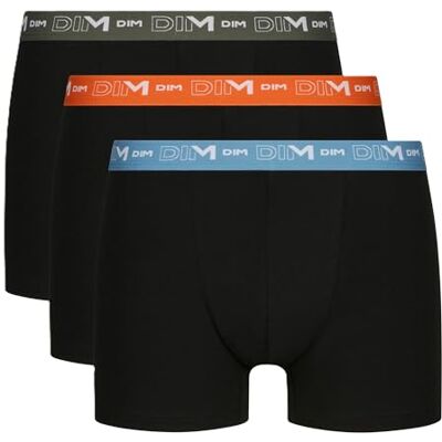 DIM. Lot de 3 Boxers Homme Coton Stretch Respirant Maintien Optimal sans Étiquette - Publicité DIM. Lot de 3 Boxers Homme Coton Stretch Respirant Maintien Optimal sans Étiquette - Publicité