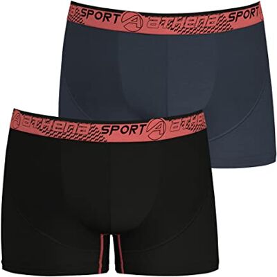 Athena Lot de 2 Boxers Homme Running Séchage Rapide, Thermorégulation par Microfibre Cool Best Coupe Ergonomique Anti-Frottement, Doublure à l'avant - Publicité Athena Lot de 2 Boxers Homme Running Séchage Rapide, Thermorégulation par Microfibre Cool Best Coupe Ergonomique Anti-Frottement, Doublure à l'avant - Publicité