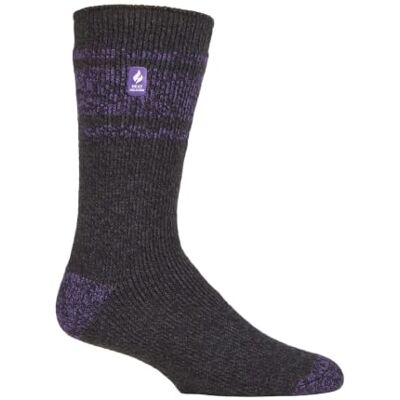 HEAT HOLDERS Homme Chaussettes Thermiques Anti-Froid Pour Hiver Epaisses Chaussettes (Charbon/Violet (Athens), 39-45) - Publicité HEAT HOLDERS Homme Chaussettes Thermiques Anti-Froid Pour Hiver Epaisses Chaussettes (Charbon/Violet (Athens), 39-45) - Publicité