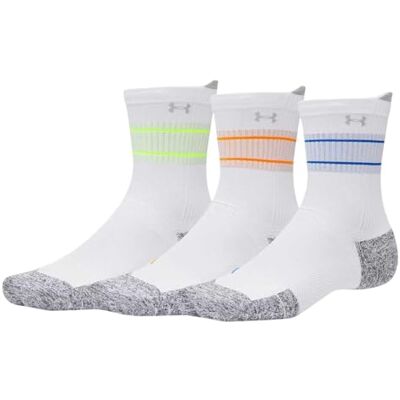 Under Armour UA AD Run Cushion 3pk Crew Chaussettes Unisexes, Blanc, Taille Unique Mixte Adulte - Publicité Under Armour UA AD Run Cushion 3pk Crew Chaussettes Unisexes, Blanc, Taille Unique Mixte Adulte - Publicité