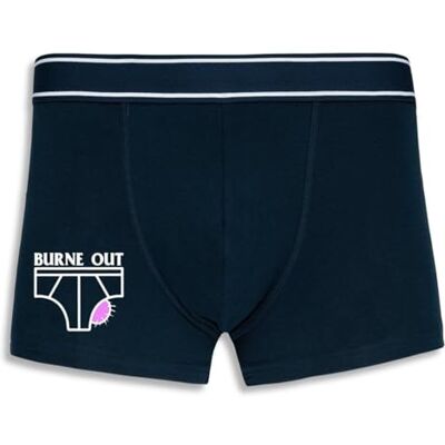 La French Touch Boxer Homme Humour Burne Out Imprimé en France Caleçon Homme Drole et Rigolo Cadeau Humour Anniversaire Original (Marine, 2XL) - Publicité La French Touch Boxer Homme Humour Burne Out Imprimé en France Caleçon Homme Drole et Rigolo Cadeau Humour Anniversaire Original (Marine, 2XL) - Publicité