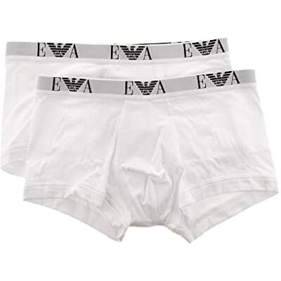 Emporio Armani Boxer Paquet de 2 Homme, Blanc, Small - Publicité Emporio Armani Boxer Paquet de 2 Homme, Blanc, Small - Publicité