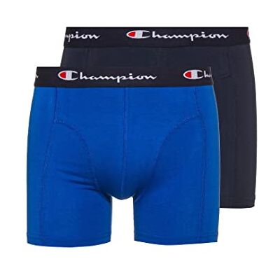 Champion Core x2 Boxeur Ajust, Bleu & Bleu Marine, L (Lot de 2) Homme - Publicité Champion Core x2 Boxeur Ajust, Bleu & Bleu Marine, L (Lot de 2) Homme - Publicité