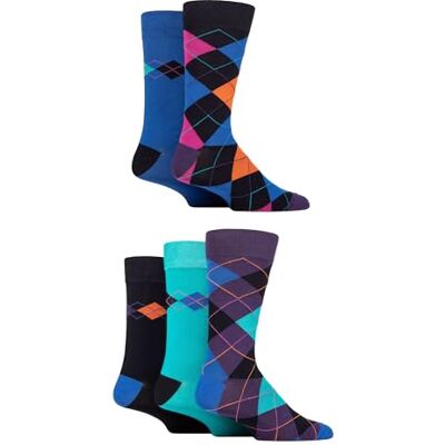 SockShop Chaussettes en bambou naturel pour hommes, colorées et à motifs, taille 40-45, lot de 5 - Publicité SockShop Chaussettes en bambou naturel pour hommes, colorées et à motifs, taille 40-45, lot de 5 - Publicité