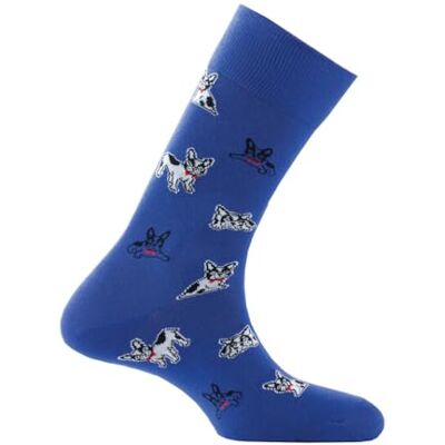 Kindy Mi-chaussettes en coton all over bulldogs MADE IN FRANCE couleur Bleu Pointure 43-46 - Publicité Kindy Mi-chaussettes en coton all over bulldogs MADE IN FRANCE couleur Bleu Pointure 43-46 - Publicité