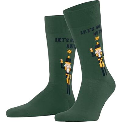 Burlington Nutty Nutracker M So coton fantaisie 1 paire, Chaussettes Homme, Vert Eucalyptus 7502, 40-46 - Publicité Burlington Nutty Nutracker M So coton fantaisie 1 paire, Chaussettes Homme, Vert Eucalyptus 7502, 40-46 - Publicité