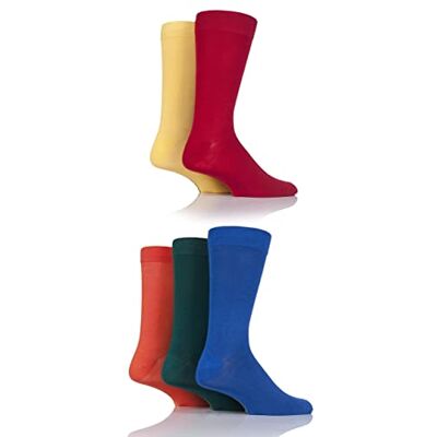 SockShop Chaussettes en bambou naturel pour hommes, colorées et à motifs, taille 40-45, lot de 5 - Publicité SockShop Chaussettes en bambou naturel pour hommes, colorées et à motifs, taille 40-45, lot de 5 - Publicité