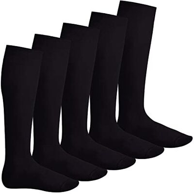Footstar Lot de 5 paires de chaussettes montantes EVERYDAY! qualité celodoro unisexe différents coloris et tailles 35 à 50, Noir Noir, 47-50 - Publicité Footstar Lot de 5 paires de chaussettes montantes EVERYDAY! qualité celodoro unisexe différents coloris et tailles 35 à 50, Noir Noir, 47-50 - Publicité