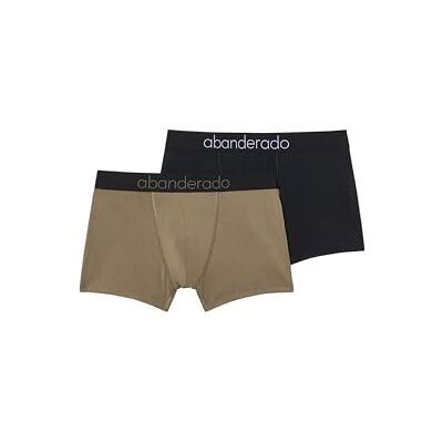 ABANDERADO Lot de 2 Boxers Sensitive Bambou A0C7M pour Homme, Noir, Vert Kaki, 60 - Publicité ABANDERADO Lot de 2 Boxers Sensitive Bambou A0C7M pour Homme, Noir, Vert Kaki, 60 - Publicité