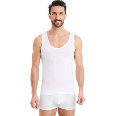 FINN Maillot de Corps Business pour Homme sans Manches sous-Maillot en Tissu Original Lenzing® Modal Le Débardeur Parfait sous Une Chemise et Un Costume Blanc M - Publicité FINN Maillot de Corps Business pour Homme sans Manches sous-Maillot en Tissu Original Lenzing® Modal Le Débardeur Parfait sous Une Chemise et Un Costume Blanc M - Publicité