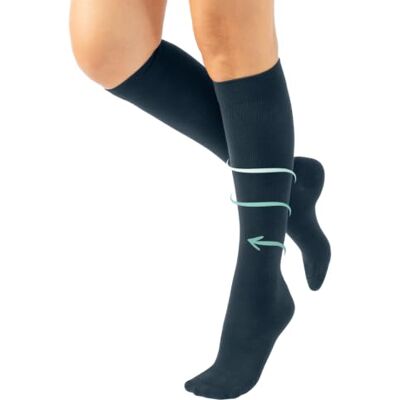 CALZITALY Mi-Bas de Contention en Coton avec Compression Graduée Moyenne 14-16 mm/Hg S, M, L, XL, XXL Made in Italy - Publicité CALZITALY Mi-Bas de Contention en Coton avec Compression Graduée Moyenne 14-16 mm/Hg S, M, L, XL, XXL Made in Italy - Publicité