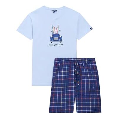 ARTHUR Pyjama Court Homme 100% Coton Jersey Ensemble Manches Courtes & Short à Motifs 2CV Ski Marine Léger, Doux et Respirant Taille XXL - Publicité ARTHUR Pyjama Court Homme 100% Coton Jersey Ensemble Manches Courtes & Short à Motifs 2CV Ski Marine Léger, Doux et Respirant Taille XXL - Publicité