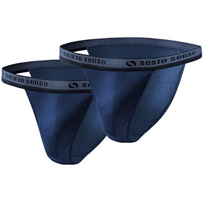 sesto senso Slip Coton Homme 2 Pack Sexy Culotte sous-vêtement M 2 Bleu - Publicité sesto senso Slip Coton Homme 2 Pack Sexy Culotte sous-vêtement M 2 Bleu - Publicité