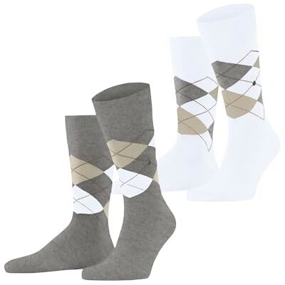 Burlington Everyday Argyle M So coton fantaisie 2 paires, Chaussettes Homme, Gris Light Grey 3227, 40-46 - Publicité Burlington Everyday Argyle M So coton fantaisie 2 paires, Chaussettes Homme, Gris Light Grey 3227, 40-46 - Publicité