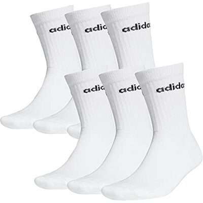 Adidas HC Crew 3p Lot de 6 paires de chaussettes de tennis de sport unisexes Couleur : blanc 43-45 - Publicité Adidas HC Crew 3p Lot de 6 paires de chaussettes de tennis de sport unisexes Couleur : blanc 43-45 - Publicité