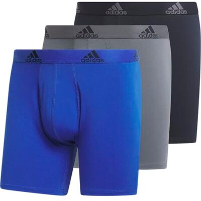 Adidas Performance Stretch Cotton Boxer Briefs 3-Pack, Soft Underwear, Superior Comfort Boxeur ajusté, Bleu Roi de l'équipe/Gris Onyx/Bleu Tint, M (Lot de 3) Homme - Publicité Adidas Performance Stretch Cotton Boxer Briefs 3-Pack, Soft Underwear, Superior Comfort Boxeur ajusté, Bleu Roi de l'équipe/Gris Onyx/Bleu Tint, M (Lot de 3) Homme - Publicité