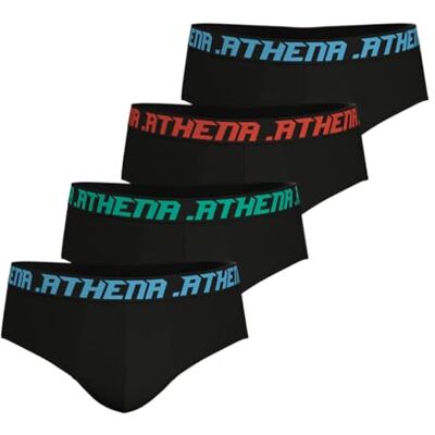 Athena Lot de 4 Slips Homme My Petit Prix Coton Stretch Label Oeko-TEX® Standard 100 - Publicité Athena Lot de 4 Slips Homme My Petit Prix Coton Stretch Label Oeko-TEX® Standard 100 - Publicité