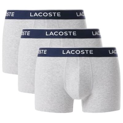 Lacoste 3-Pack Stretch Cotton Boxers pour Homme Argent Chine M - Publicité Lacoste 3-Pack Stretch Cotton Boxers pour Homme Argent Chine M - Publicité