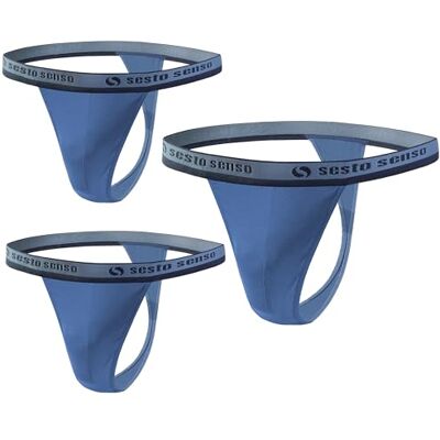 sesto senso 3 Pack Homme String Sexy Thong Coton Tanga Slips L Jeans - Publicité sesto senso 3 Pack Homme String Sexy Thong Coton Tanga Slips L Jeans - Publicité