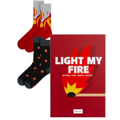 soxo Saint Valentin Chaussettes Homme Idee Cadeau Drole Haute Chaussette Coton Cadeaux 40-45 Allumettes 2 Paires - Publicité soxo Saint Valentin Chaussettes Homme Idee Cadeau Drole Haute Chaussette Coton Cadeaux 40-45 Allumettes 2 Paires - Publicité