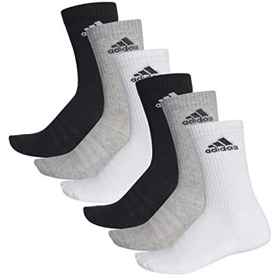 Adidas 6 pair Performance CUSHIONED CREW 3p Tennis Socks Unisex sport socks, Farben:032 grey melange, Socken & Strümpfe:37-39 - Publicité Adidas 6 pair Performance CUSHIONED CREW 3p Tennis Socks Unisex sport socks, Farben:032 grey melange, Socken & Strümpfe:37-39 - Publicité